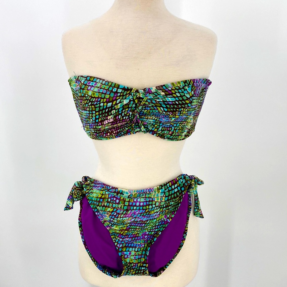 Mossimo Snake Print Bikini XL Top L Bottoms